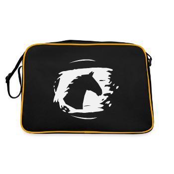Horse Stallion Ross Mare Equestrian Sport - Retro Bag - black/gold - Back