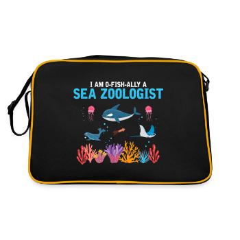 Zooologiste marin officiel Zooologie Mer - Sac Retro - noir/or - Dos