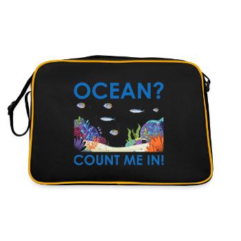 Ocean Zooologist Marine Biologist Marine Marine Biology - Retro Bag - black/gold - Back