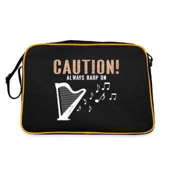 Conception de harpe pour harpiste et joueur de harpe - Sac Retro - noir/or - Dos
