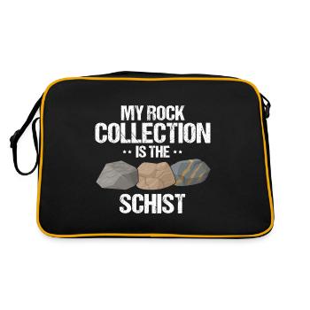Edelstein Sammler und Edelsteinforschung - Retro Tasche - Schwarz/Gold - Hinten