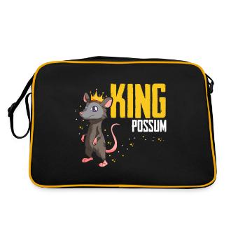 Raccoon design for possum and marsupial rat - Retro Bag - black/gold - Back