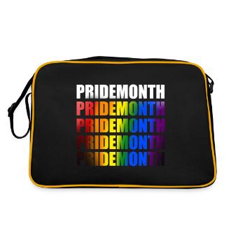 Gay Pride Monat - Retro Tasche - Schwarz/Gold - Hinten