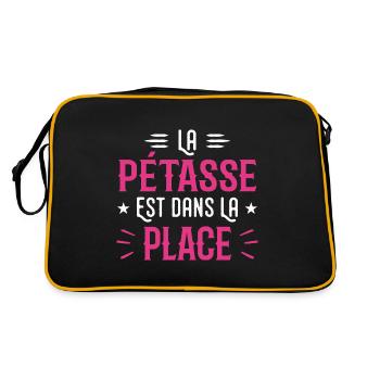La Petasse est Dans La Place - Sac Retro - noir/or - Dos