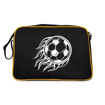Football Flame Fire - Retro Bag - black/gold - Back