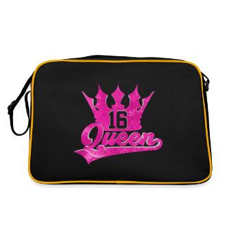 16E ANNIVERSAIRE REINE 16 - Sac Retro - noir/or - Dos