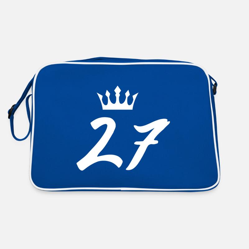 27 Zahl Krone Retro Tasche