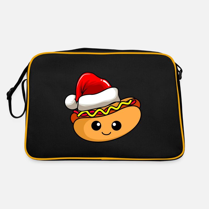 Hotdog Christmas Comic Xmas Retro Bag