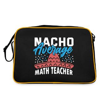 Mexican Food Nacho Math Teacher Mathematics - Retro Bag - black/gold - Back