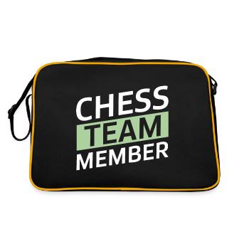 Chess Team - Retro Tasche - Schwarz/Gold - Hinten