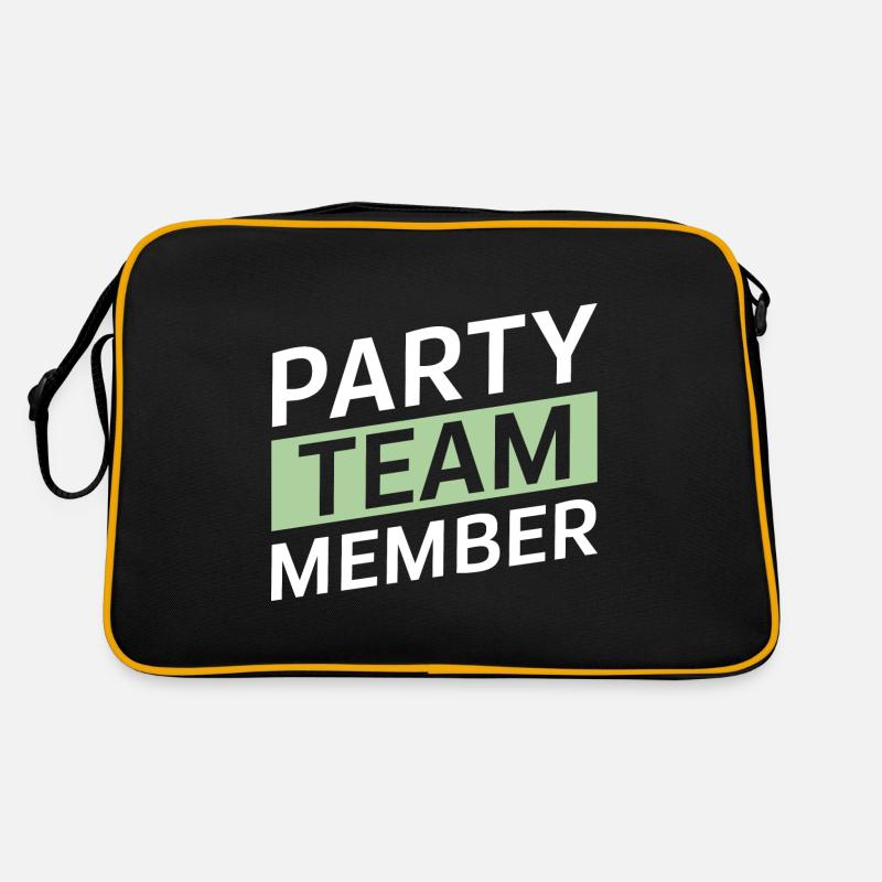 Party Team - Retro Tasche - Schwarz/Gold