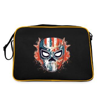 Lucha Libre Mexikanische Wrestling Maske Luchador - Retro Tasche - Schwarz/Gold - Hinten