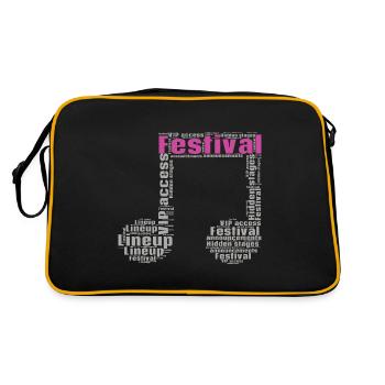 Festival - Retro Tasche - Schwarz/Gold - Hinten