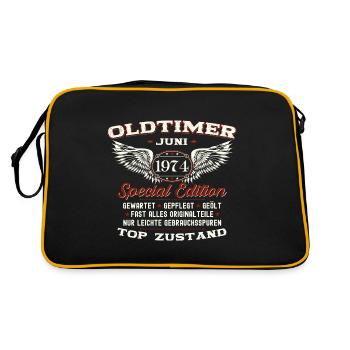 Vintage June 1974 Vintage 1974 50th Birthday 74 - Retro Bag - black/gold - Back