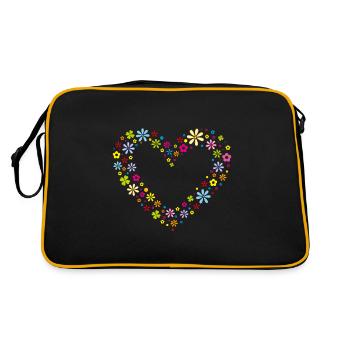 Coeur de fleur - Sac Retro - noir/or - Dos