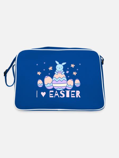 jour de Pâques - Sac Retro - bleu/blanc - Dos