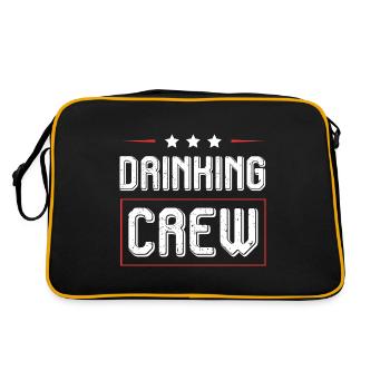 Drinking Crew - Retro Tasche - Schwarz/Gold - Hinten