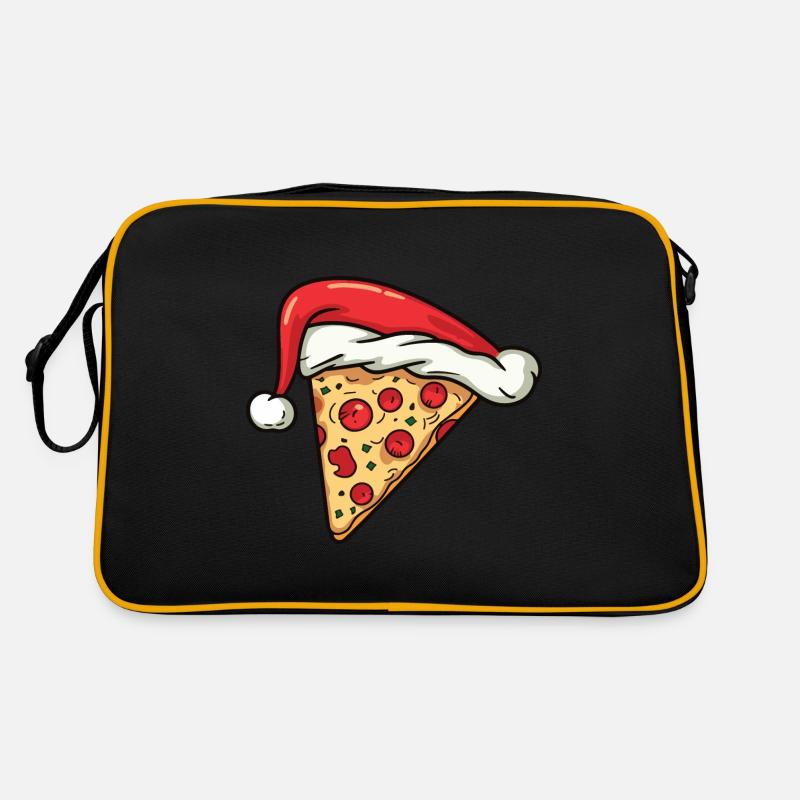 Pizza Nourriture de Noël Sac Retro