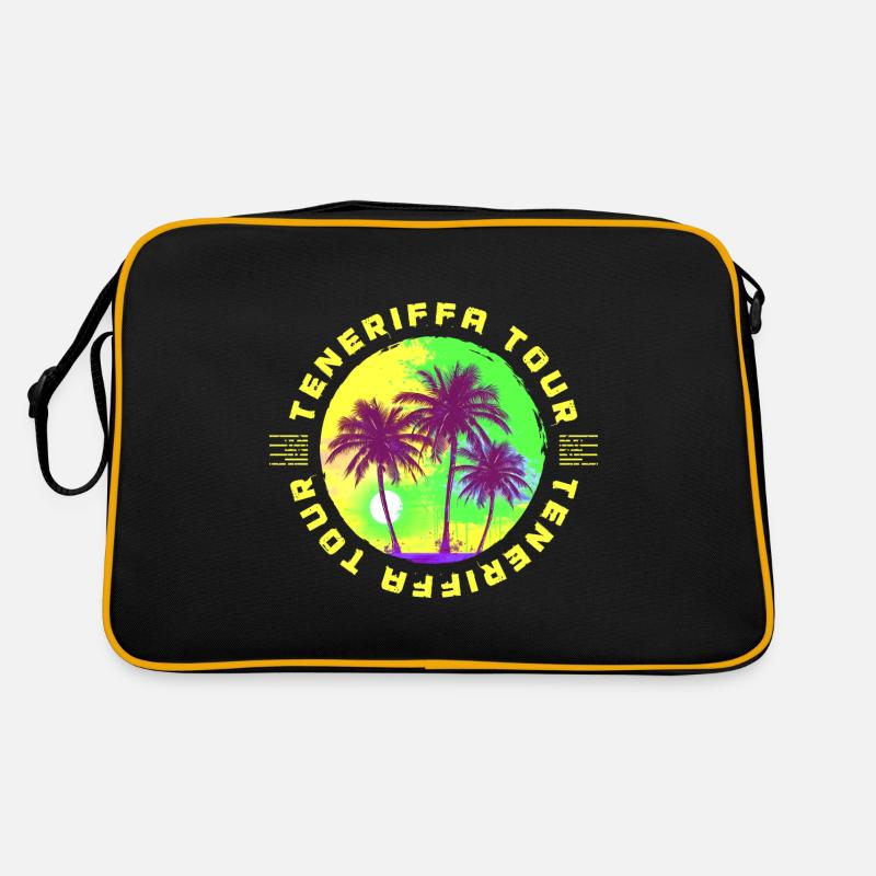 Teneriffa Tour Palmen Urlaub Retro Tasche