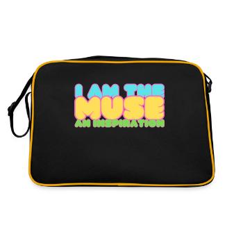 I am a Inspiration - Retro Bag - black/gold - Back