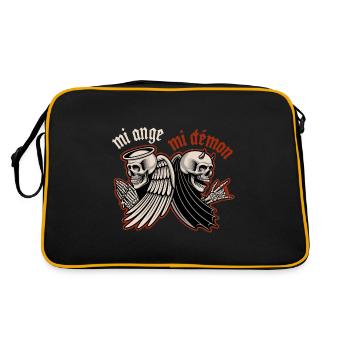 mi ange mi démon squelette - Sac Retro - noir/or - Dos
