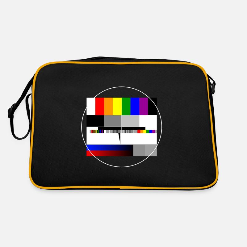 PRIDE Testbild Regenbogen Retro Tasche