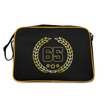 65 Number wreath - Retro Bag - black/gold - Back