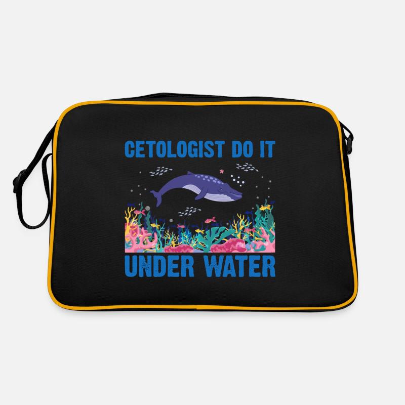 Diving Diver Scientist Cetology Cetologist Retro Bag