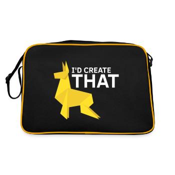 Conception d'origami Kirigami coloré - Sac Retro - noir/or - Dos