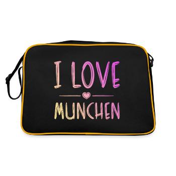 J’aime Munich - Sac Retro - noir/or - Dos