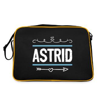Astrid - Retro Tasche - Schwarz/Gold - Hinten