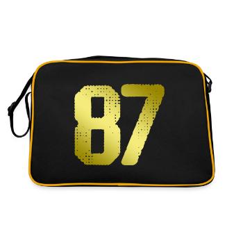 87 Maillot numéro - Sac Retro - noir/or - Dos