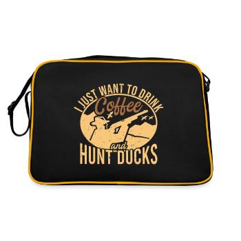 Saison de chasse à la sauvagine Citation de chasse au canard - Sac Retro - noir/or - Dos