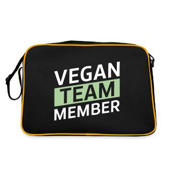 Équipe végétalienne - Sac Retro - noir/or - Dos