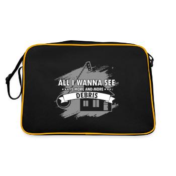 House Demolition and Renovation Design - Retro Bag - black/gold - Back