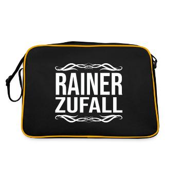 Rainer - Retro Tasche - Schwarz/Gold - Hinten