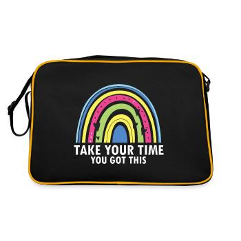 Dyslexia Awareness and Dyslexia Teachers - Retro Bag - black/gold - Back