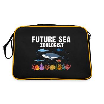 Futur zooologiste Zooologie Biologiste marin Mer - Sac Retro - noir/or - Dos