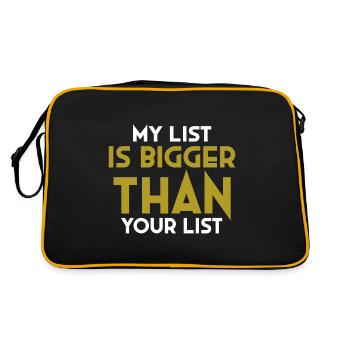 Ma liste est plus grande que votre liste - Emailmarketing - Sac Retro - noir/or - Dos