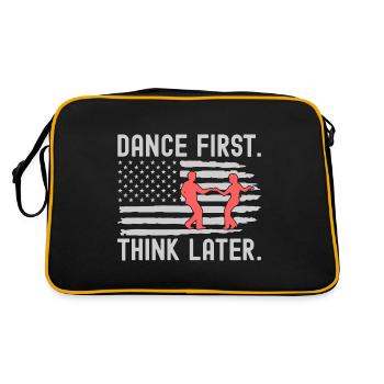 Danse D’abord Penser Plus tard Salon Couple Danse Danse - Sac Retro - noir/or - Dos