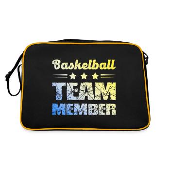 Équipe de basket-ball - Sac Retro - noir/or - Dos