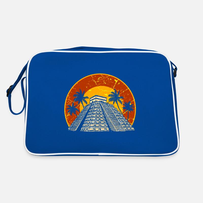 Pyramide Maya Aztèque Chichen Itza Mexique Sac Retro