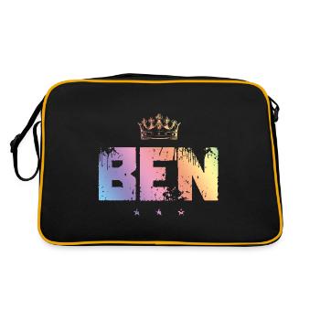 Benoît - Sac Retro - noir/or - Dos