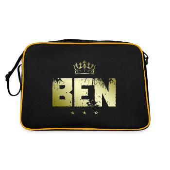 Benoît - Sac Retro - noir/or - Dos
