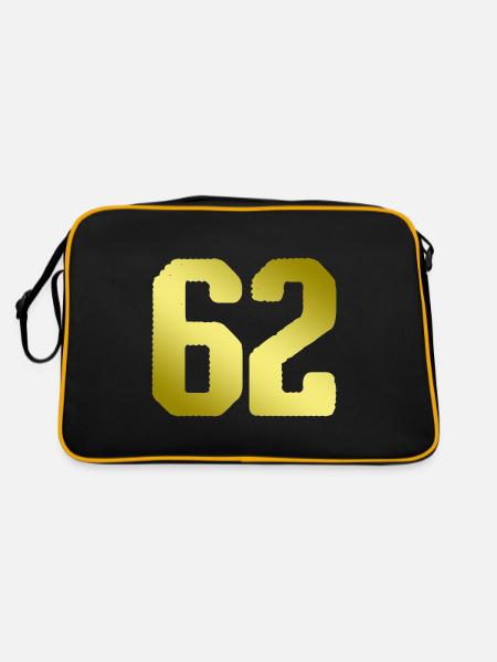 maillot numéro 62 - Sac Retro - noir/or - Dos