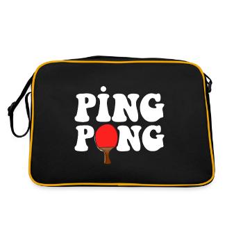 Ping Pong outfit with table tennis bat - Retro Bag - black/gold - Back