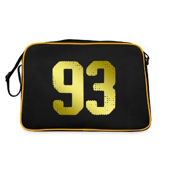 maillot numéro 93 - Sac Retro - noir/or - Dos