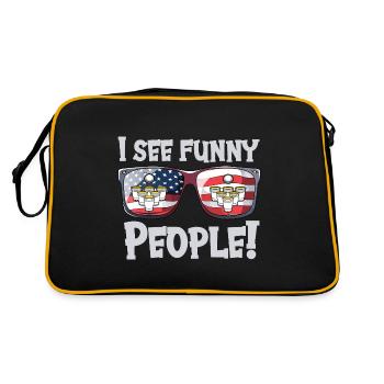 Trinkspiel - Retro Tasche - Schwarz/Gold - Hinten