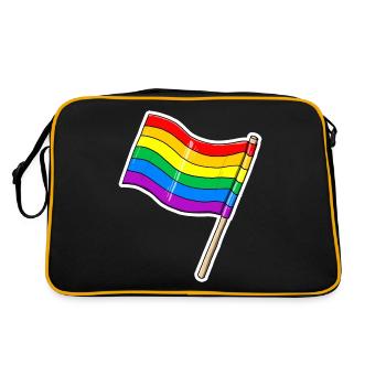 Rainbow flag - Retro Bag - black/gold - Back