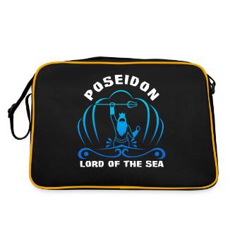 Saying water - Poseidon lord of the sea - Retro Bag - black/gold - Back
